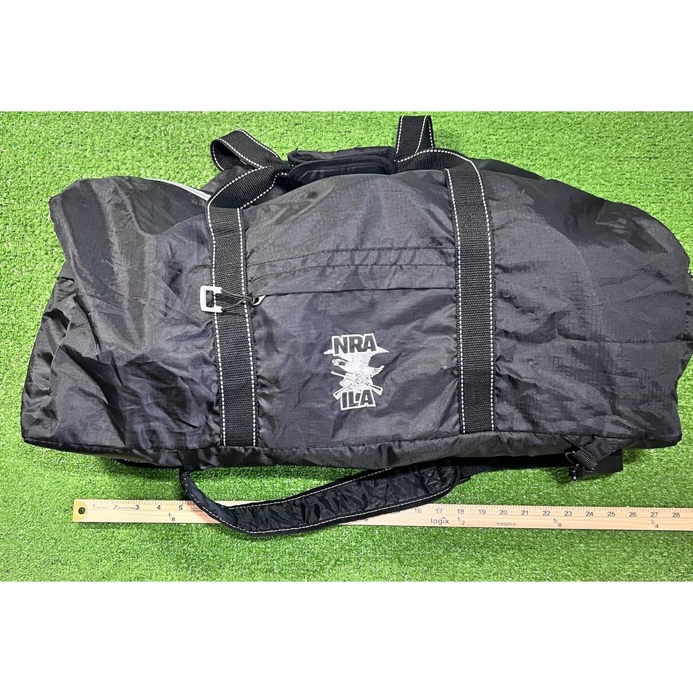 NRA Duffle Bag XL Backpack Combo Black Water Resistant Hiking Rucksack